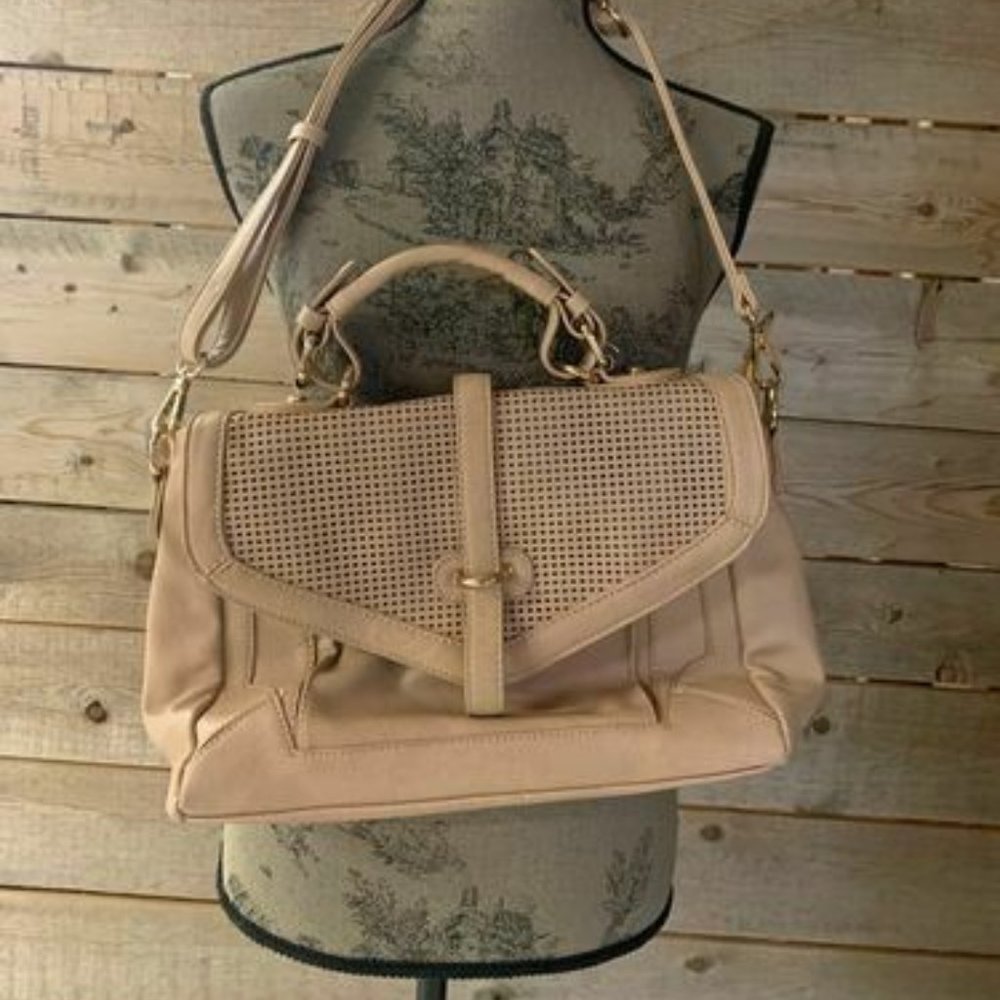 Urban Expressions Vegan Leather Nude Satchel